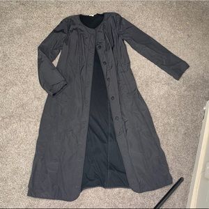Eileen Fischer dark grey trench coat